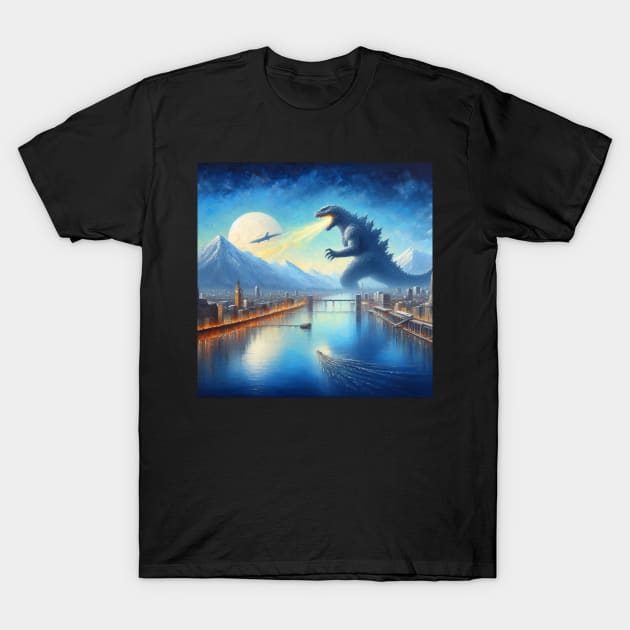 Godzilla Art . T-Shirt by Canadaman99